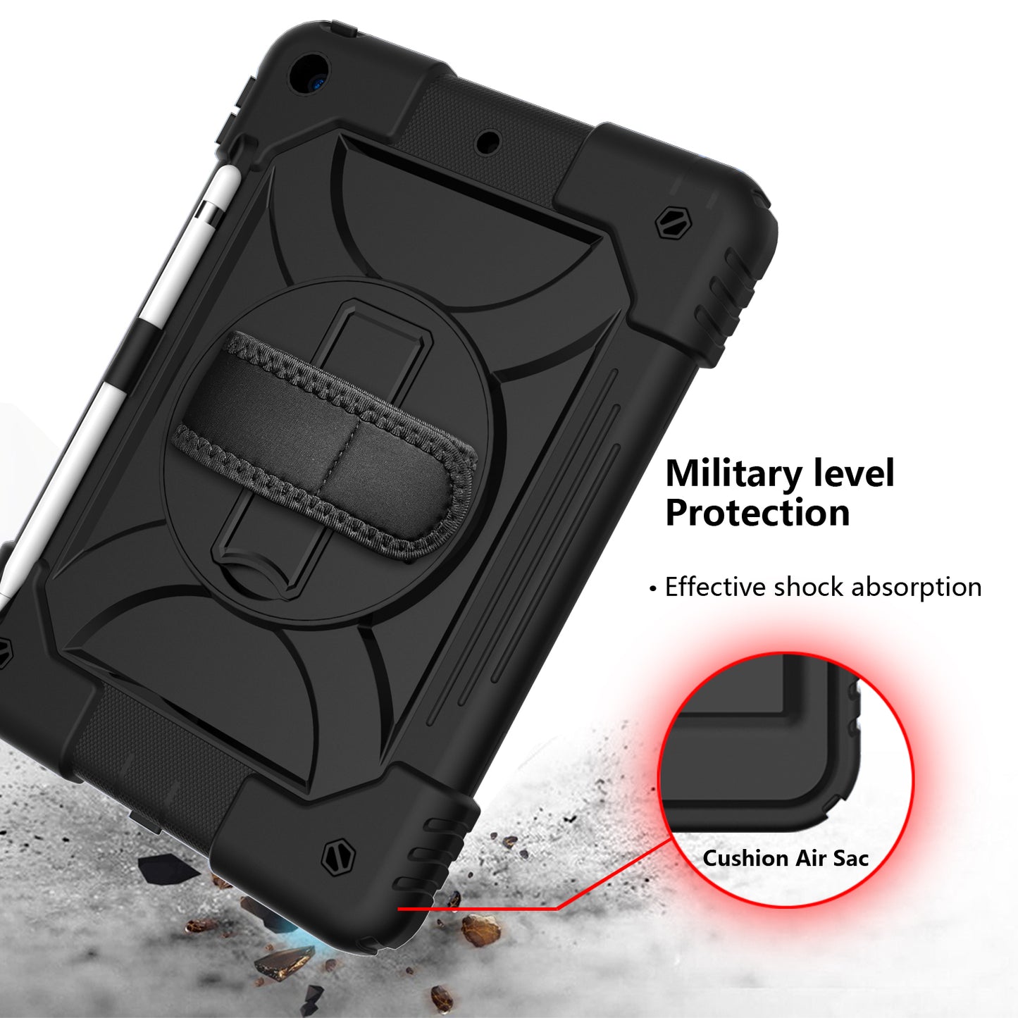 Ipad Air 4 Shockproof Hard Case Black