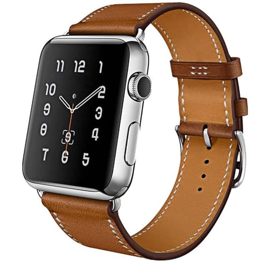 Apple Watch 38/40/41mm  Watch Leather Band with Buckle Case Brown