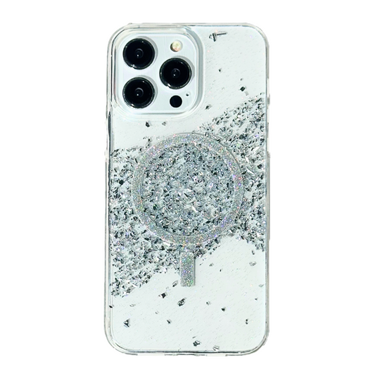 Nebula iPhone 16 Noble Metal Dusted Magsafe Case Silver