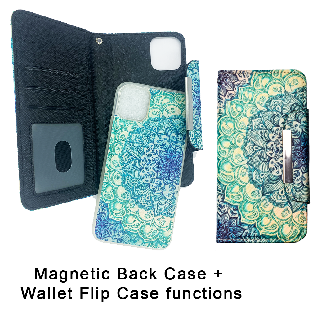 Magnetic Wallet Case Mandala - iPhone