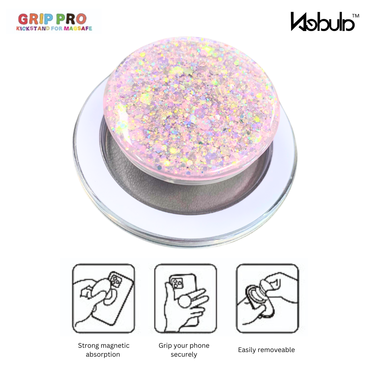 Nebula GripPro Magnetic Phone Grip Confetti Blush