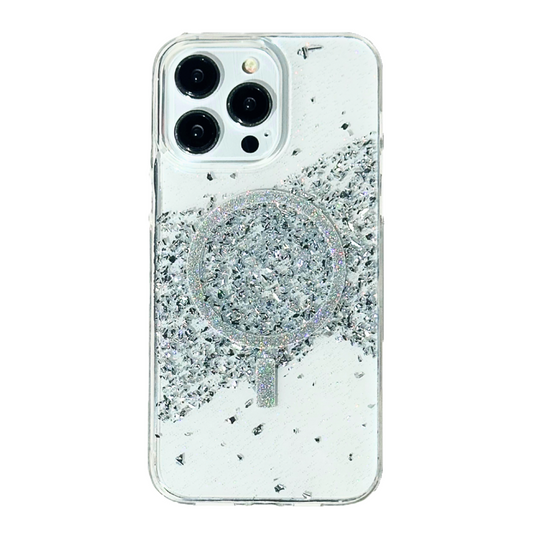 Nebula Noble Metal Dusted Magsafe Case Silver - iPhone
