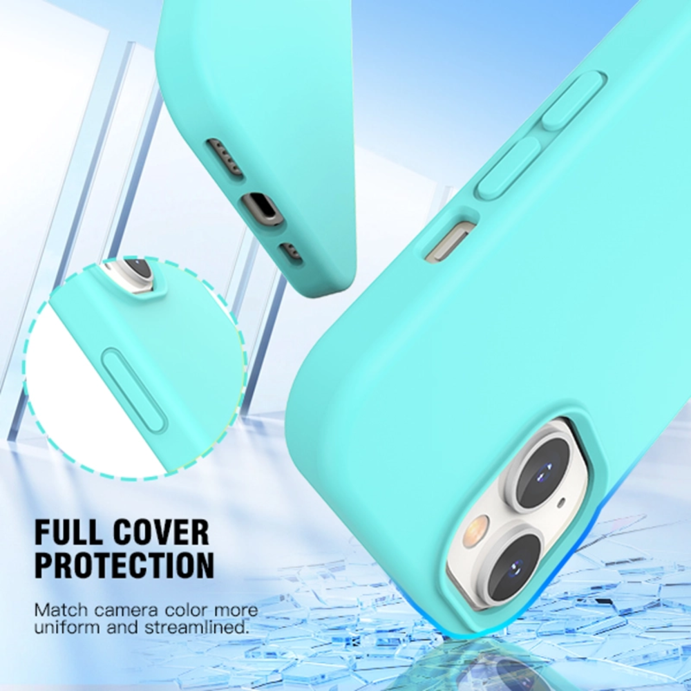 iPhone 15/14/13 Silicone Rubber Case Mint