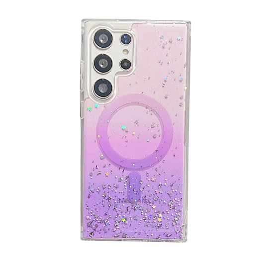 Nebula Magic Glitter Case Purple - Samsung